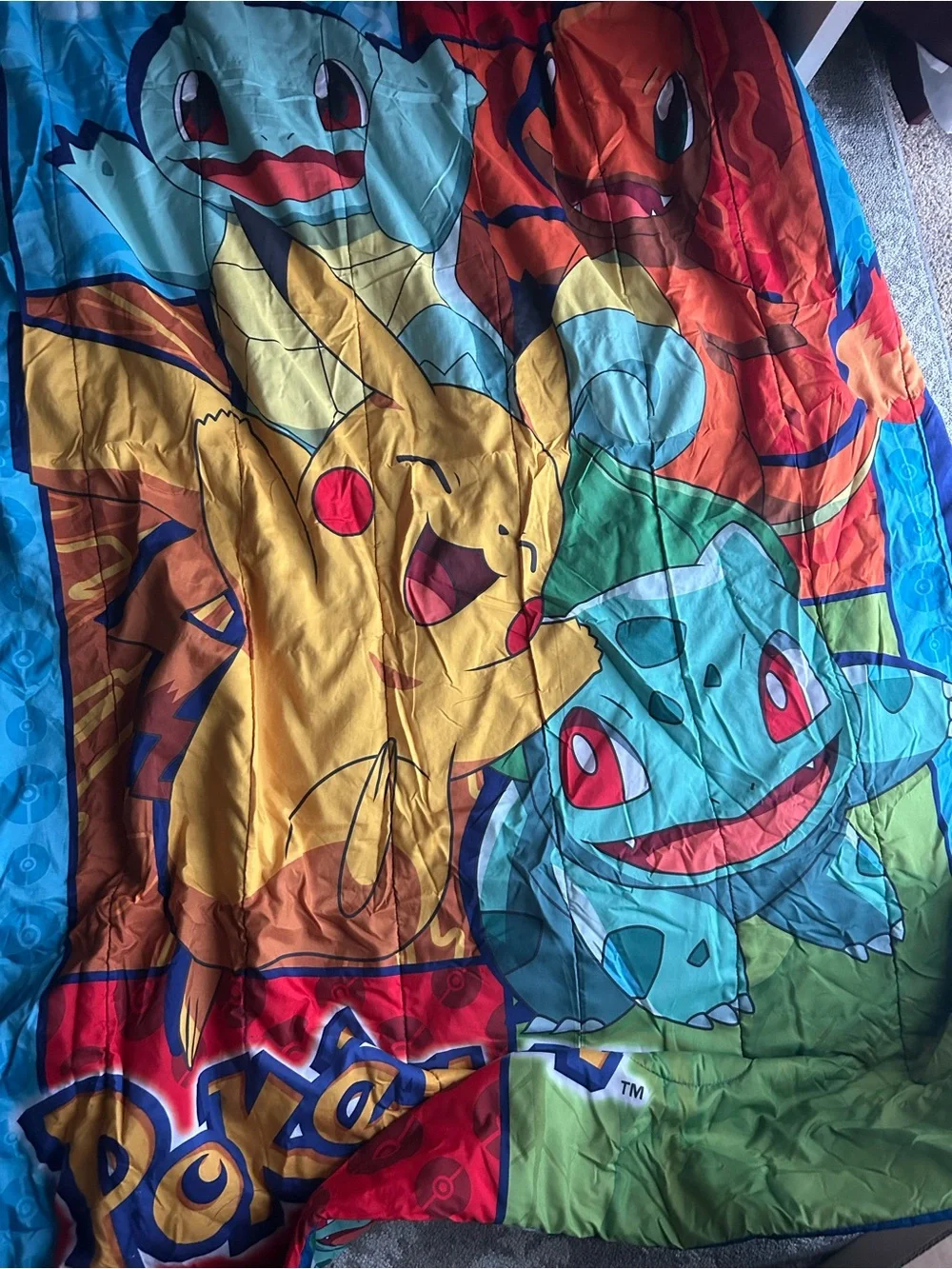 Pokémon Pikachu, Bulbasaur, Squirtle & Charmander Beach Towel - Multicolor